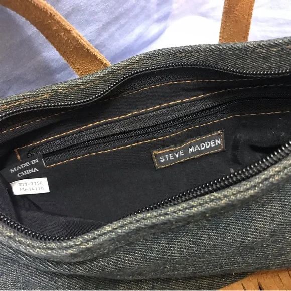 Steve Madden Denim & Leather Purse - Picture 6 of 11